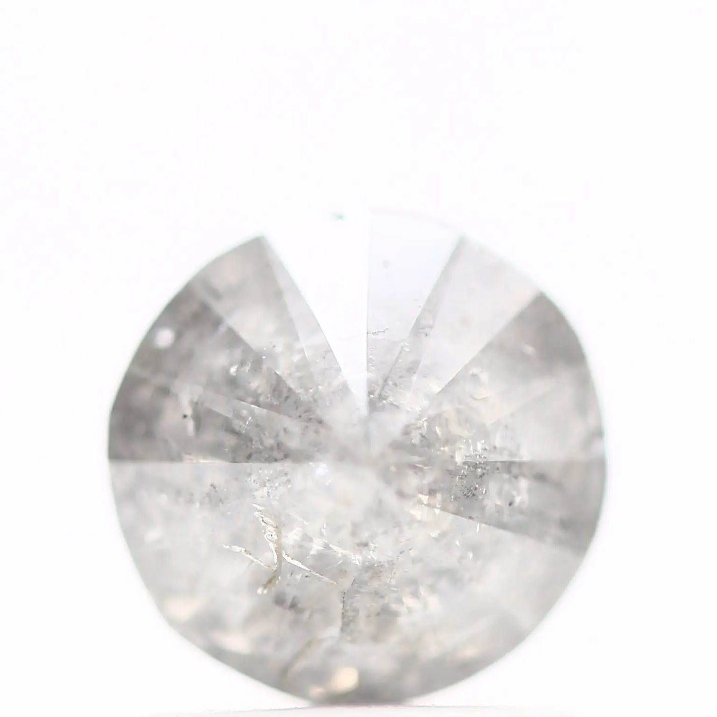 Round Salt and Pepper Diamond Gray Round Diamond For Engagement Ring Design 0.97 Carat
