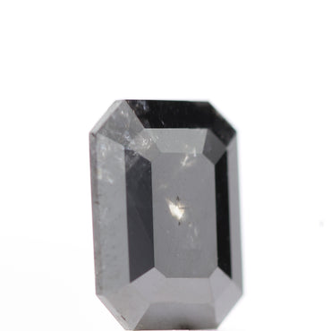 2.90 Carat Natural Black Emerald Full Cut Loose Diamond for Jewelery ( no color enhanced )