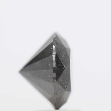 3.26 Carat Salt and Pepper Gray Round Brilliant Cut Natural Loose Diamond