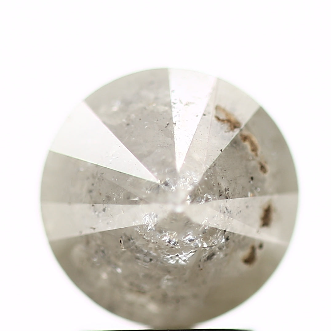 2.59 Carat Salt and Pepper Diamond Gray Fancy Round Brilliant Cut Natural Loose Diamond