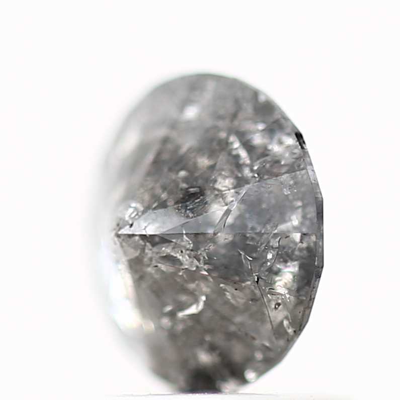 Salt and Pepper Diamond Fancy Gray Color 0.80 CT 6.15 x 3.30 MM Round Brilliant Cut Diamond! Natural Loose Diamond ! Christmas Gift for Her