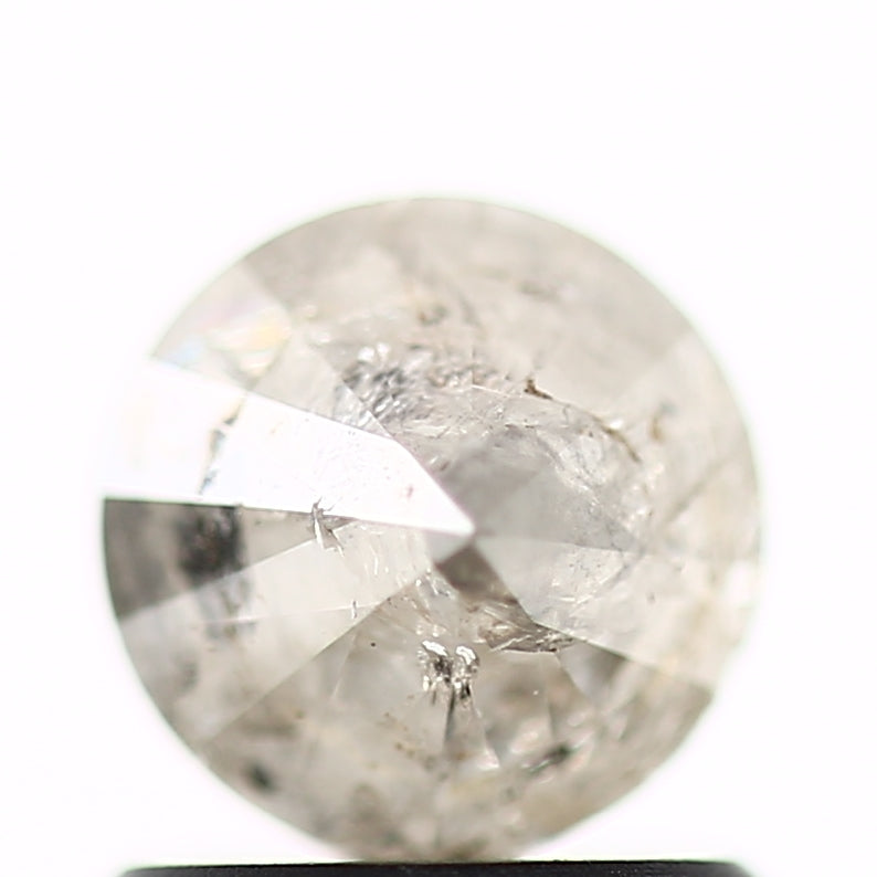 1.06 Carat Salt and Pepper Icy Round Brilliant Cut Natural Loose Diamond