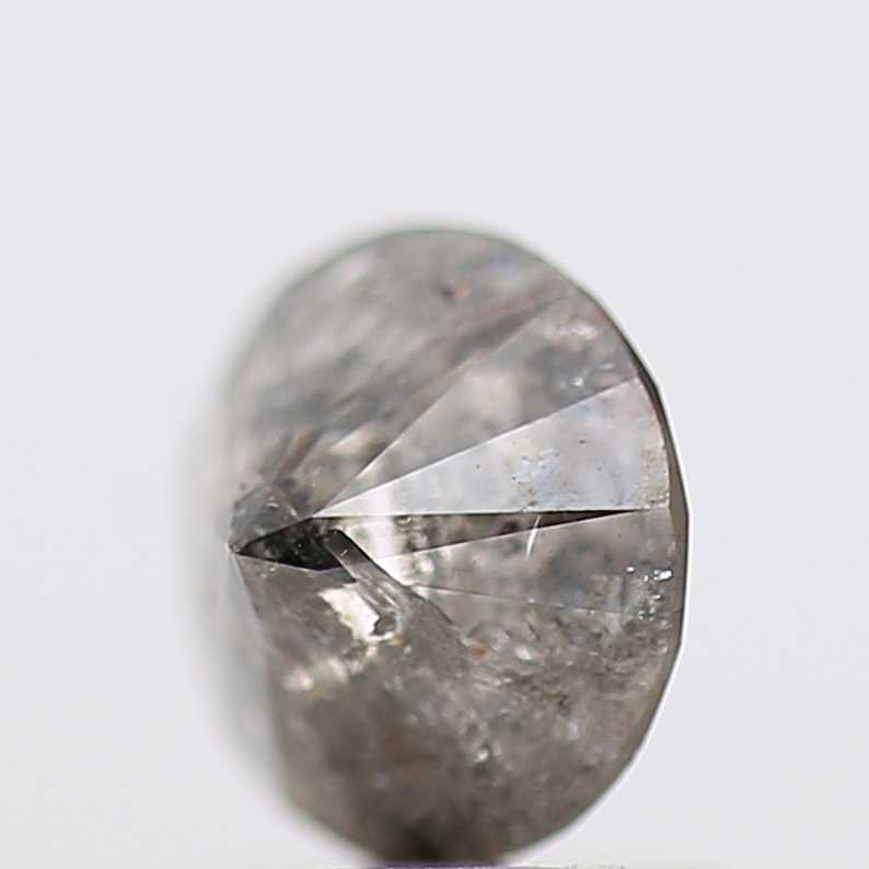 0.97 Carat Salt and Pepper Diamond Gray Fancy Round Brilliant Cut Natural Loose Diamond