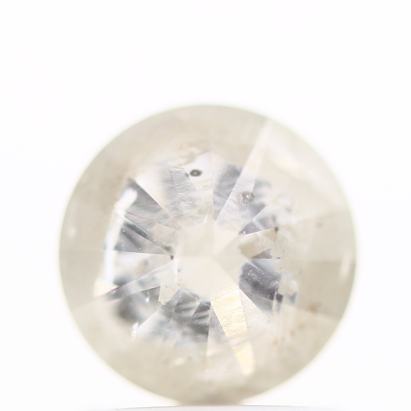0.97 Carat Salt and Pepper Gray Round Brilliant Cut Natural Loose Diamond