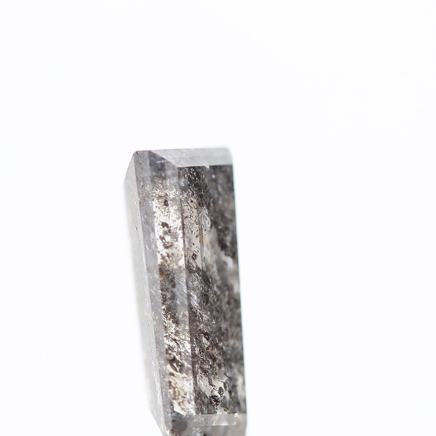 salt and pepper diamond ! 0.72 Ct 7.90 x 3.35 x 2.68 MM natural gray baguette loose diamond for engagement ring for her