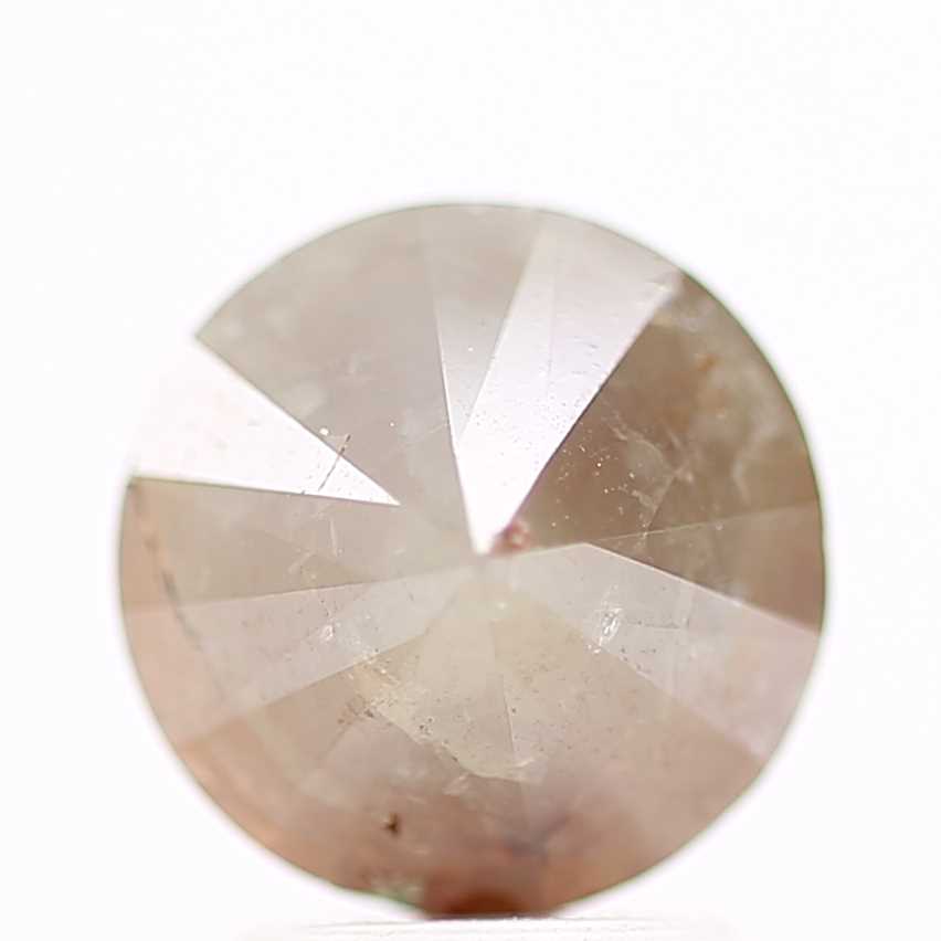 3.11 Carat Brown Orange Rustic Round Shape Brilliant Cut Natural Loose Diamond
