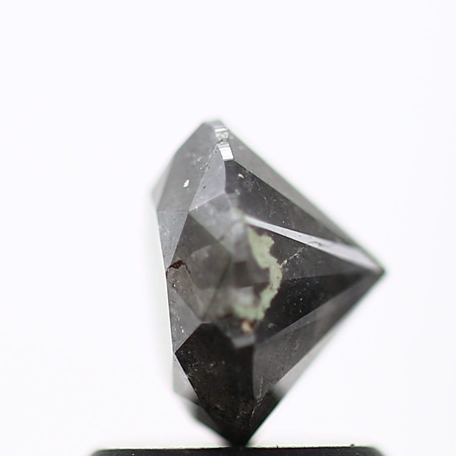 1.12 Carat Fancy Black Round Shape Brilliant Cut Natural Loose Diamond