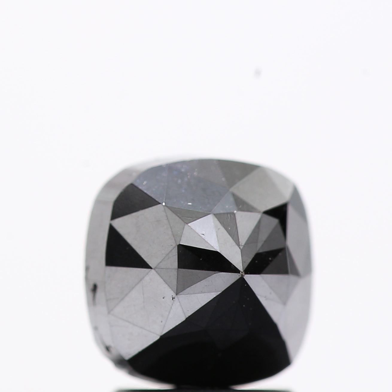 2.04 Ct Natural Black Cushion Single Cut Loose Diamond for Jewelery