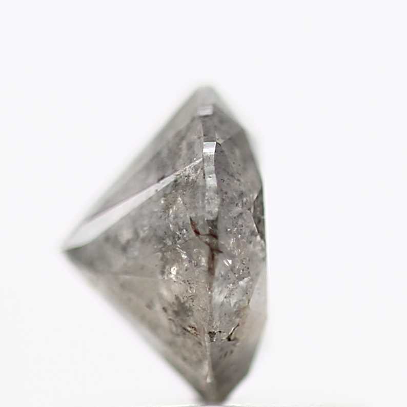 0.85 Carat Salt and Pepper Diamond Gray Fancy Round Brilliant Cut Natural Loose Diamond