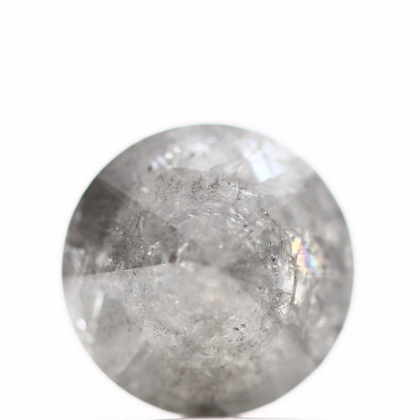 1.44 Carat Salt and Pepper Round Brilliant Cut Natural Loose Diamond