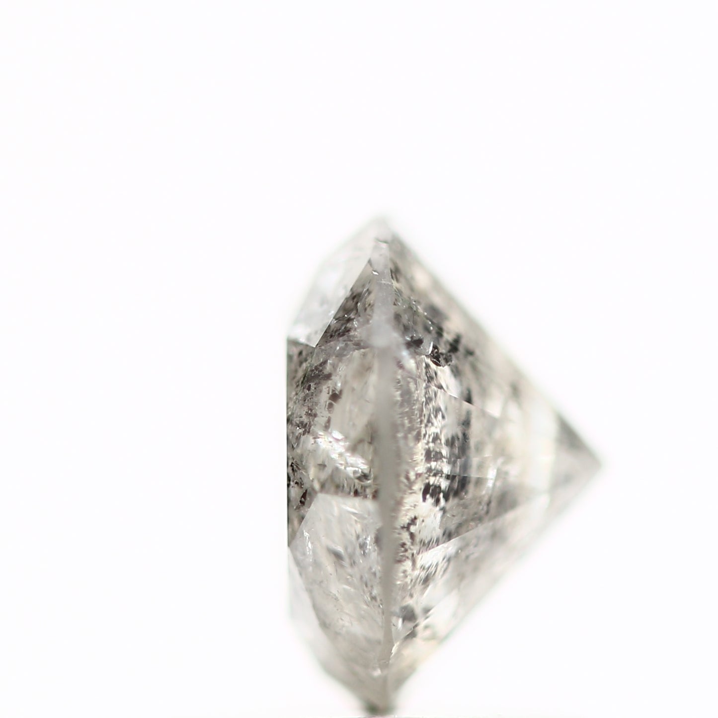 1.23 Carat Salt and Pepper Fancy Round Brilliant Cut Natural Loose Diamond