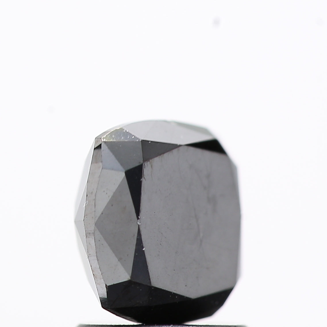 1.74 Ct Natural Black Cushion Full Cut Loose Diamond for Jewelery