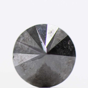 1.21 Carat Fancy Black Round Brilliant Cut Natural Loose Diamond