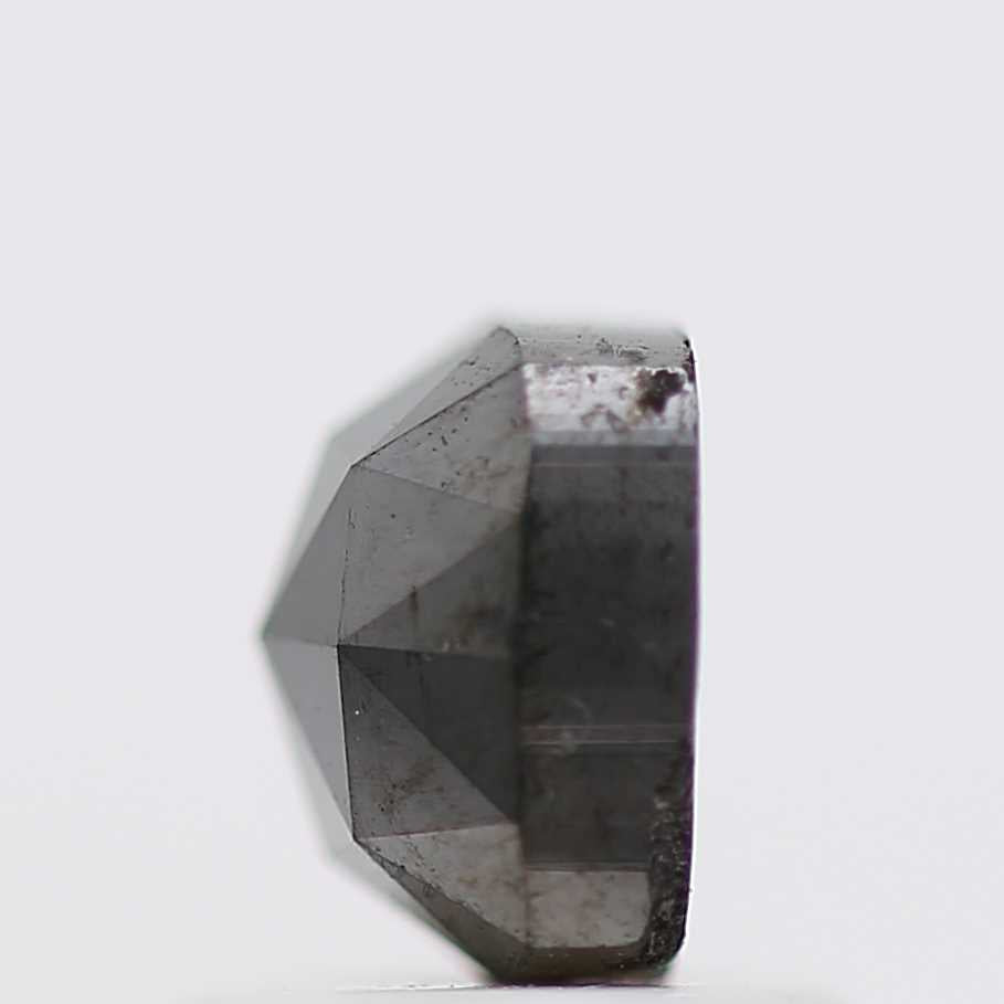 1.29 Ct Natural Black Cushion Single Cut Loose Diamond for Jewelery