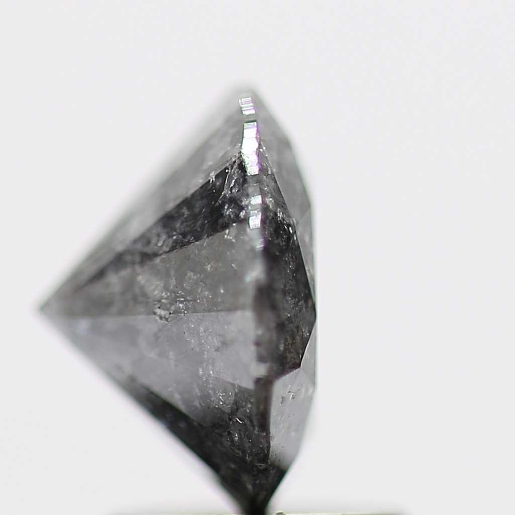 2.02 Carat Fancy Black Gray Round Shape Brilliant Cut Natural Loose Diamond