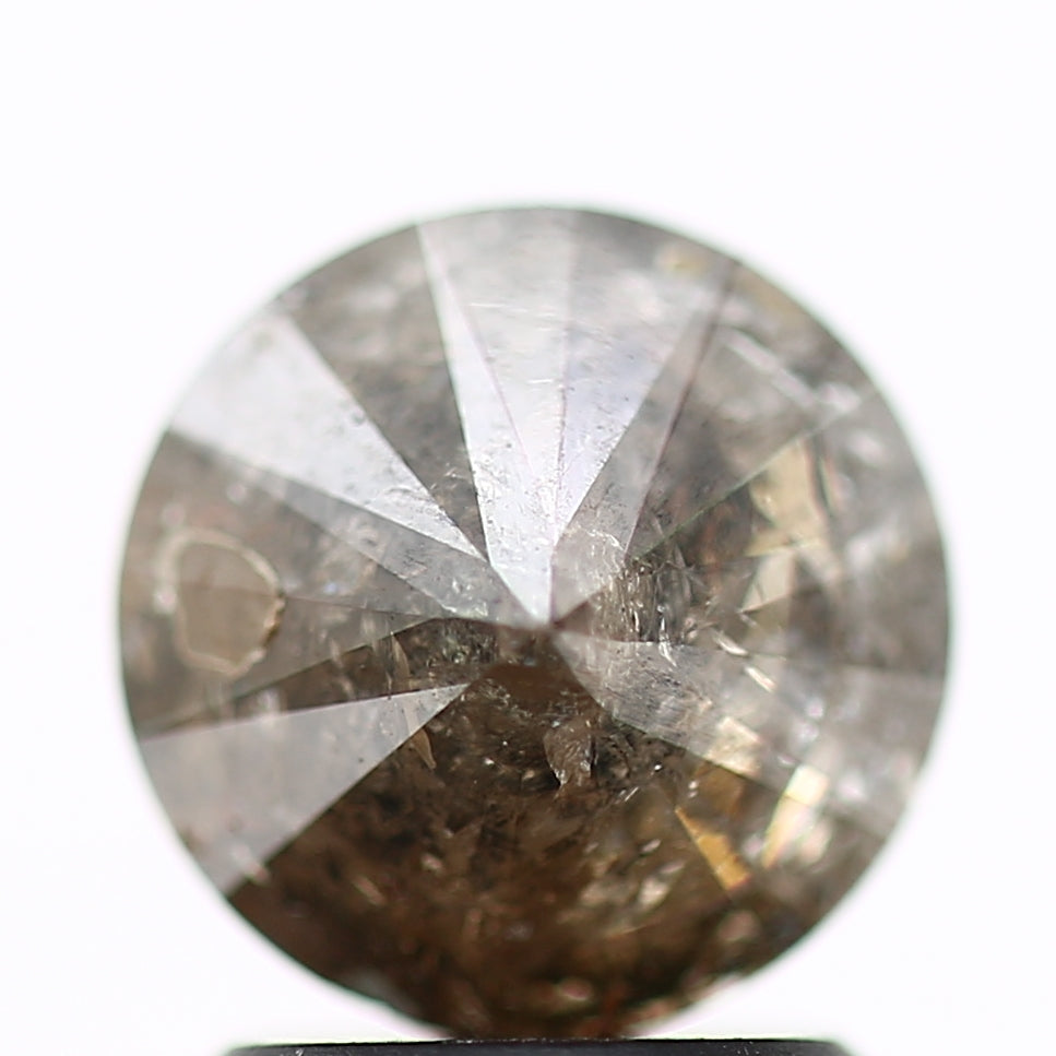 1.39 Carat Gray Round Shape Brilliant Cut Natural Loose Diamond