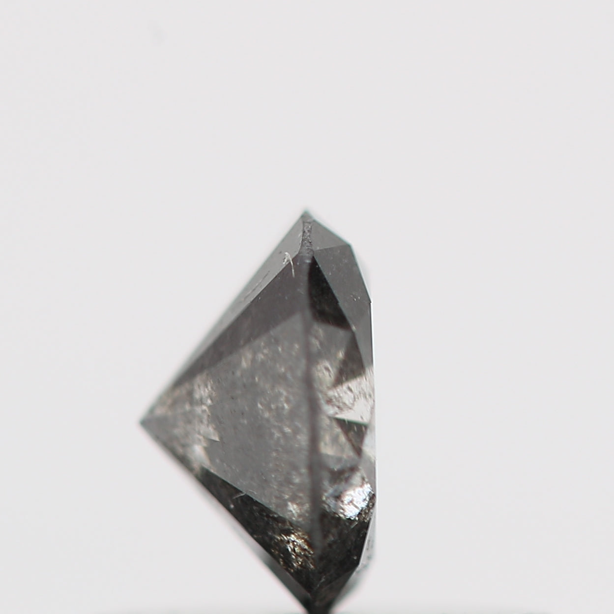 0.37 Carat Black Salt and Pepper Round Brilliant Cut Natural Loose Diamond