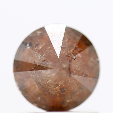 0.96 Carat Brown Round Shape Brilliant Cut Natural Loose Diamond