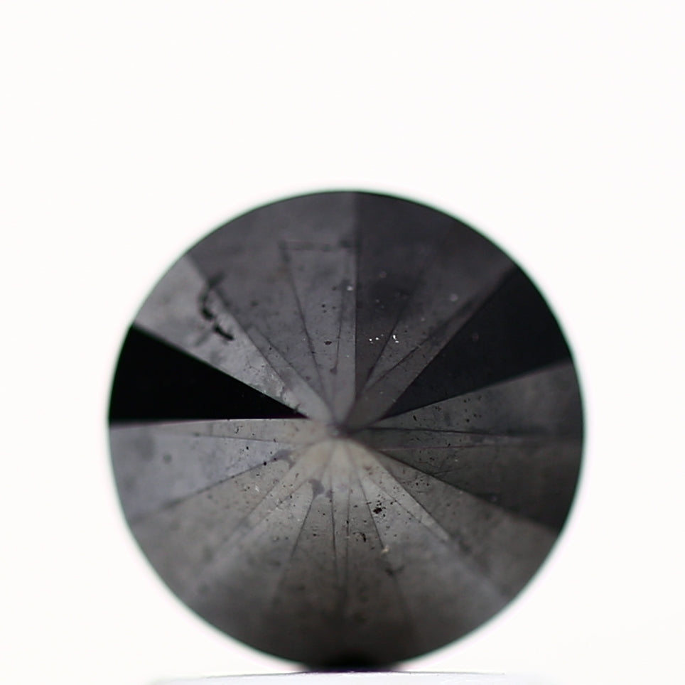 1.11 Carat Fancy Black Round Shape Brilliant Cut Natural Loose Diamond