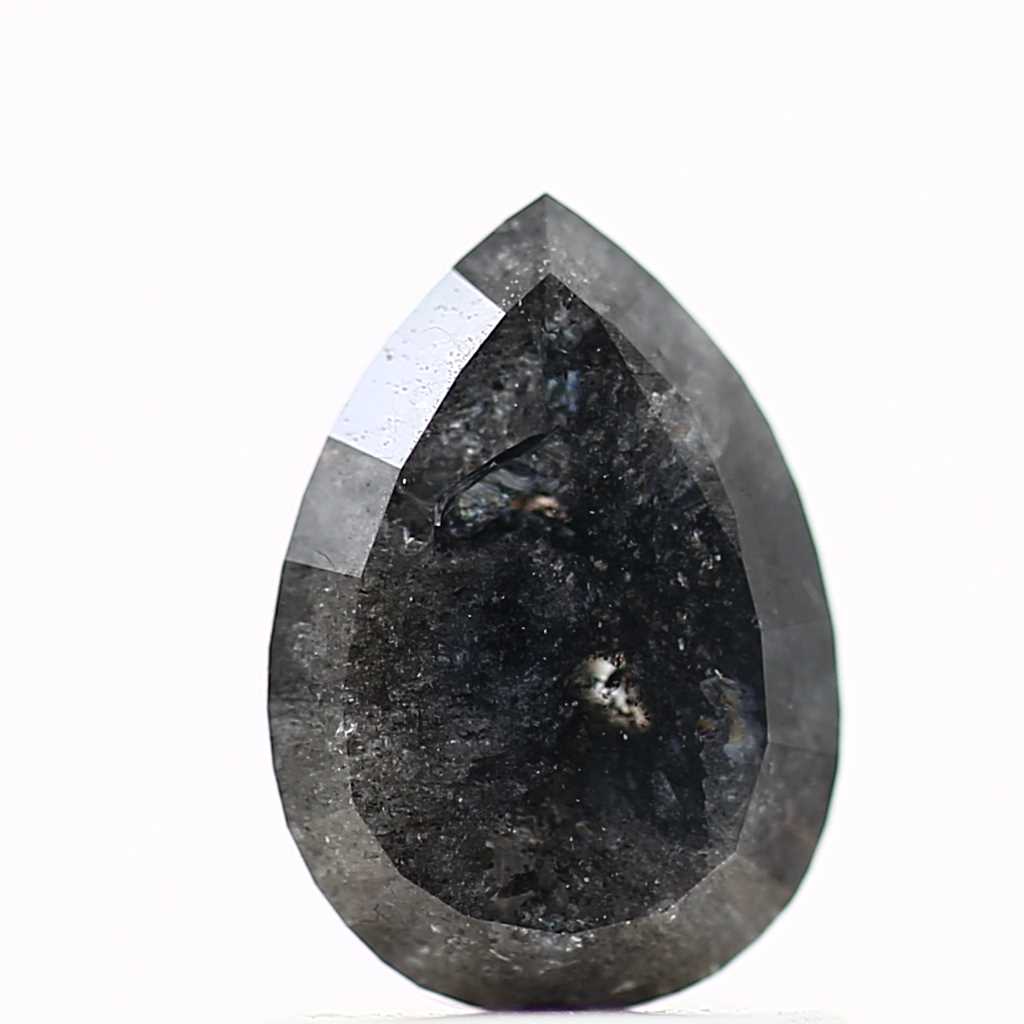 Salt and Pepper Diamond Fancy Gray Color 1.22 CT 7.79 x 5.48 x 3.18 MM Pear Cut Diamond! Natural Loose Diamond ! Christmas Gift for Her