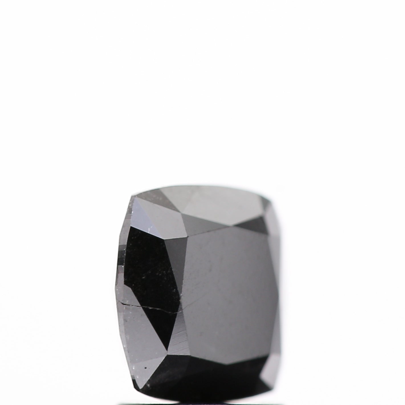 1.93 Ct Natural Black Cushion Full Cut Loose Diamond for Jewelery
