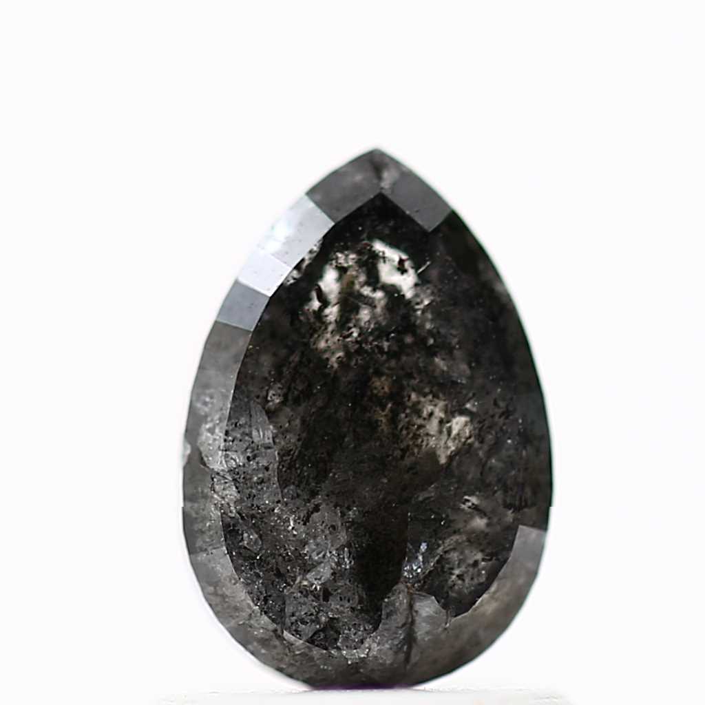 Salt and Pepper Diamond Fancy Gray Color 1.02 CT 7.58 x 5.15 x 2.75 MM Pear Cut Diamond! Natural Loose Diamond ! Christmas Gift for Her
