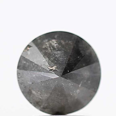 1.28 Carat Fancy Black Round Shape Brilliant Cut Natural Loose Diamond