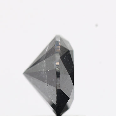 2.23 Carat Fancy Black Round Brilliant Cut Natural Loose Diamond