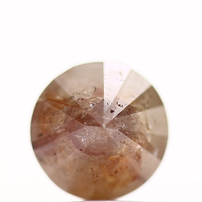 0.66 Carat Fancy Orange Rustic Round Brilliant Cut Natural Loose Diamond