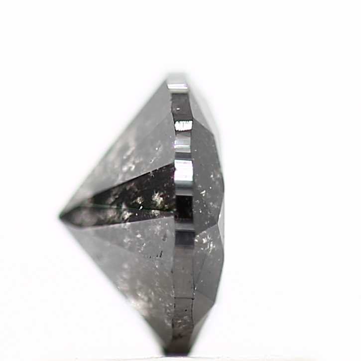 0.77 Carat Salt and Pepper Diamond Black Round Brilliant Cut Natural Loose Diamond