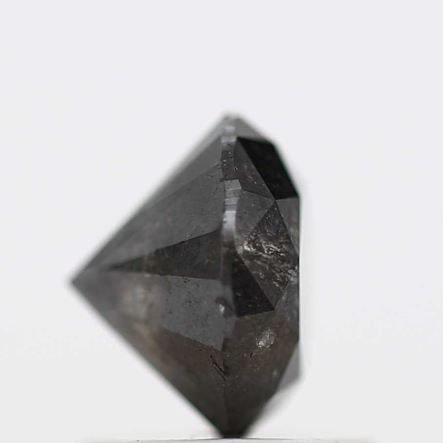 1.13 Carat Salt and Pepper Diamond Fancy Black Round Brilliant Cut Natural Loose Diamond