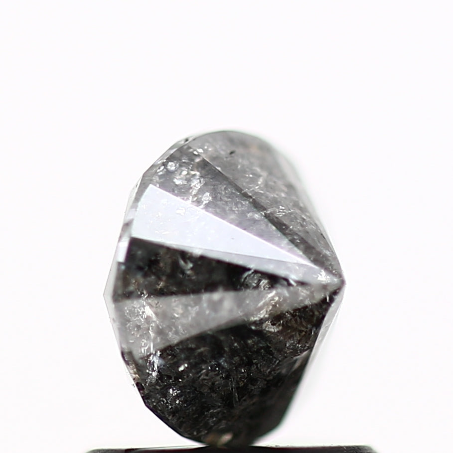 Salt and Pepper Diamond Fancy Gray Color 1.08 CT 6.10 x 4.54 MM Round Brilliant Cut Diamond! Natural Loose Diamond ! Christmas Gift for Her
