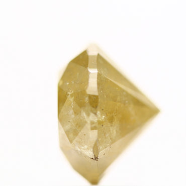 3.03 Carat Fancy Yellow Rustic Round Brilliant Cut Natural Loose Diamond