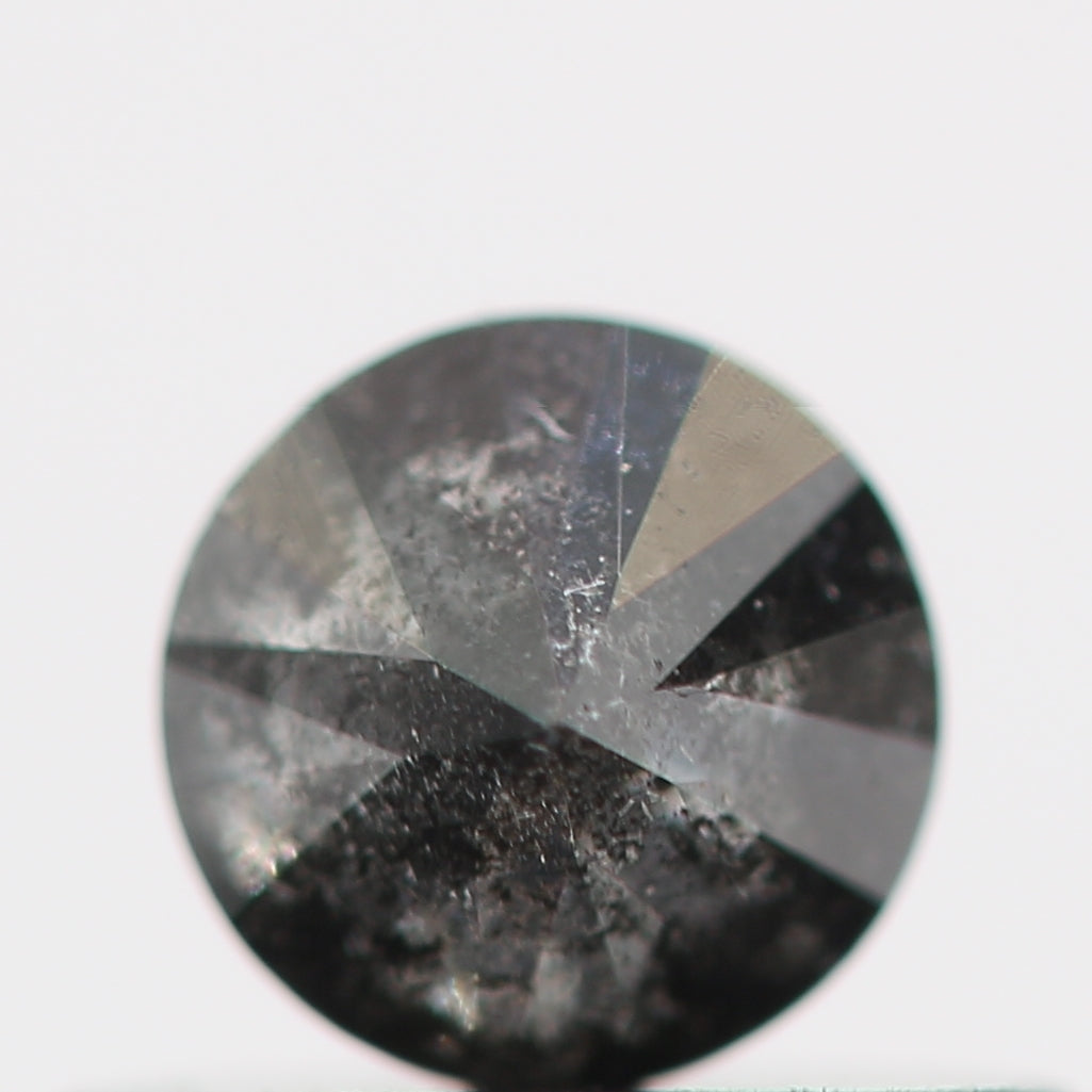 0.36 Carat Salt and Pepper Gray Round Brilliant Cut Natural Loose Diamond