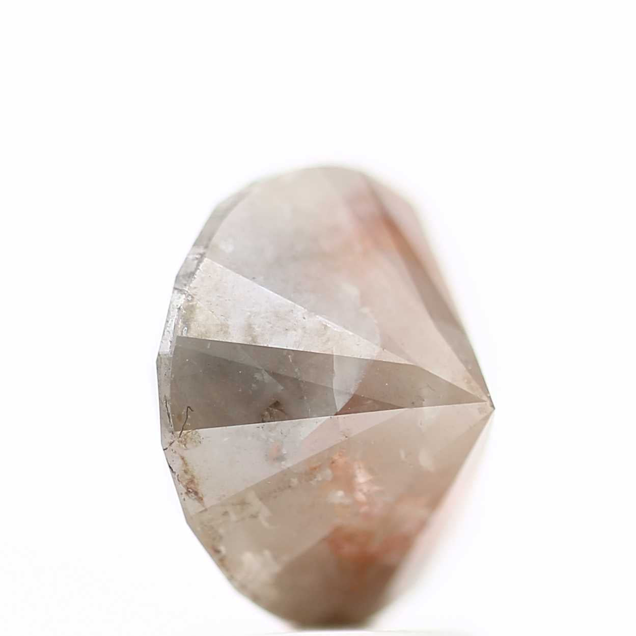 Salt And Pepper Diamond Fancy Brown Color 3.18 CT 8.88 x 6.29 MM Round Brilliant Cut Diamond ! Natural Loose Diamond, Christmas Gift for Her