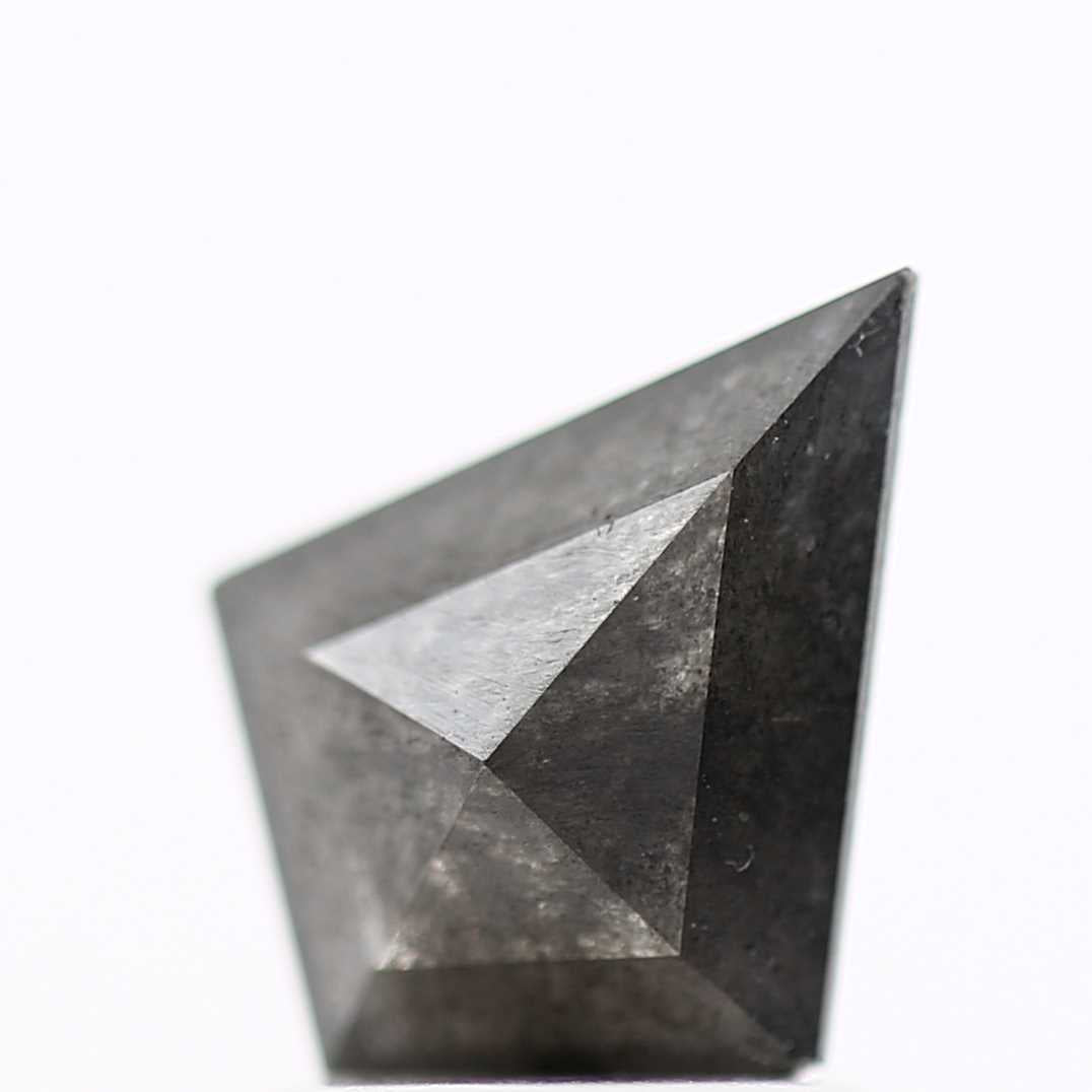 salt and pepper diamond ! 0.99 Ct 9.40 x 7.40 x 2.85 MM natural gray shield loose diamond for engagement ring for her
