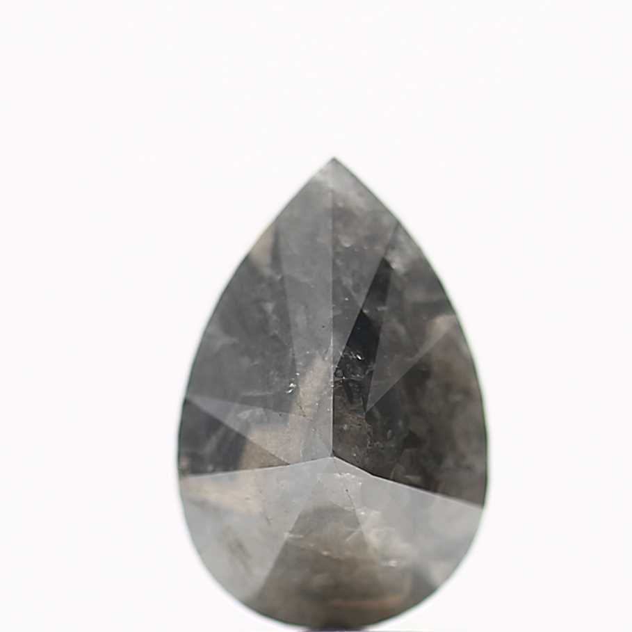 Salt and Pepper Diamond Fancy Gray Color 1.69 CT 9.80 x 6.50 x 3.92 MM Pear Cut Diamond! Natural Loose Diamond ! Christmas Gift for Her