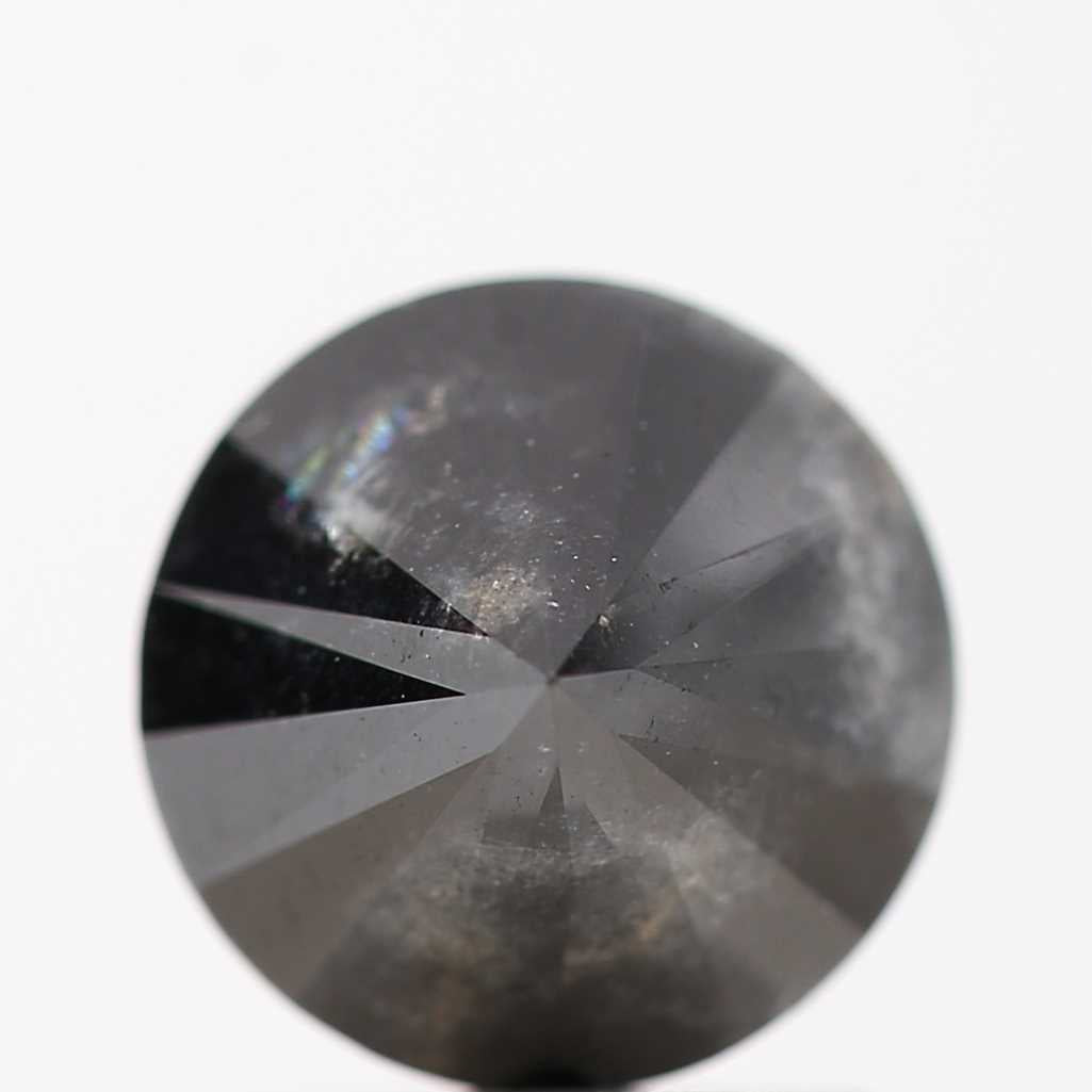 2.02 Carat Fancy Black Round Shape Brilliant Cut Natural Loose Diamond