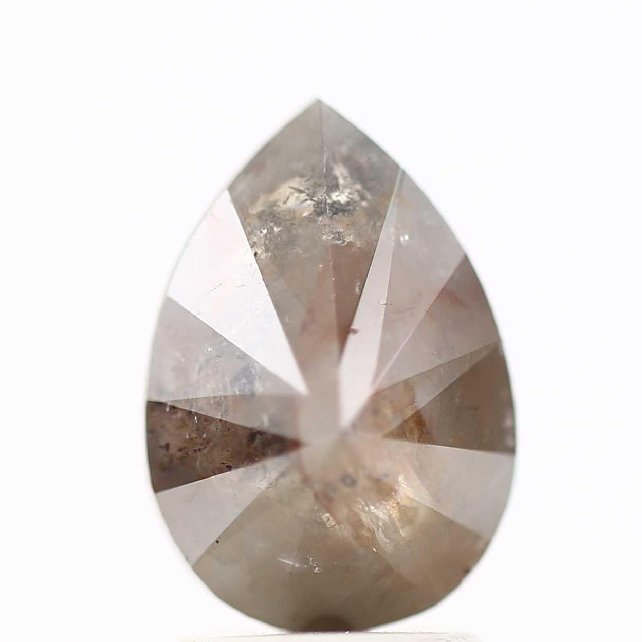 Salt and Pepper Diamond Fancy Brown Color 2.52 CT 10.10 x 7.12 x 5.22 MM Pear Cut Diamond! Natural Loose Diamond ! Christmas Gift for Her