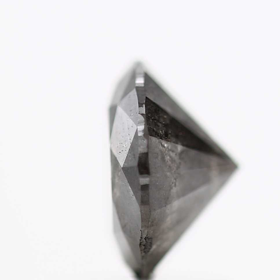 1.37 Carat Salt and Pepper Gray Fancy Round Brilliant Cut Natural Loose Diamond