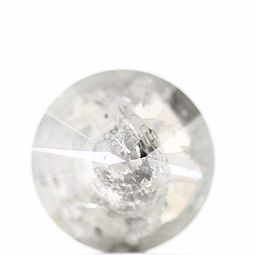 0.92 Carat Fancy Gray Salt & Pepper Round Shape Brilliant Cut Natural Loose Diamond