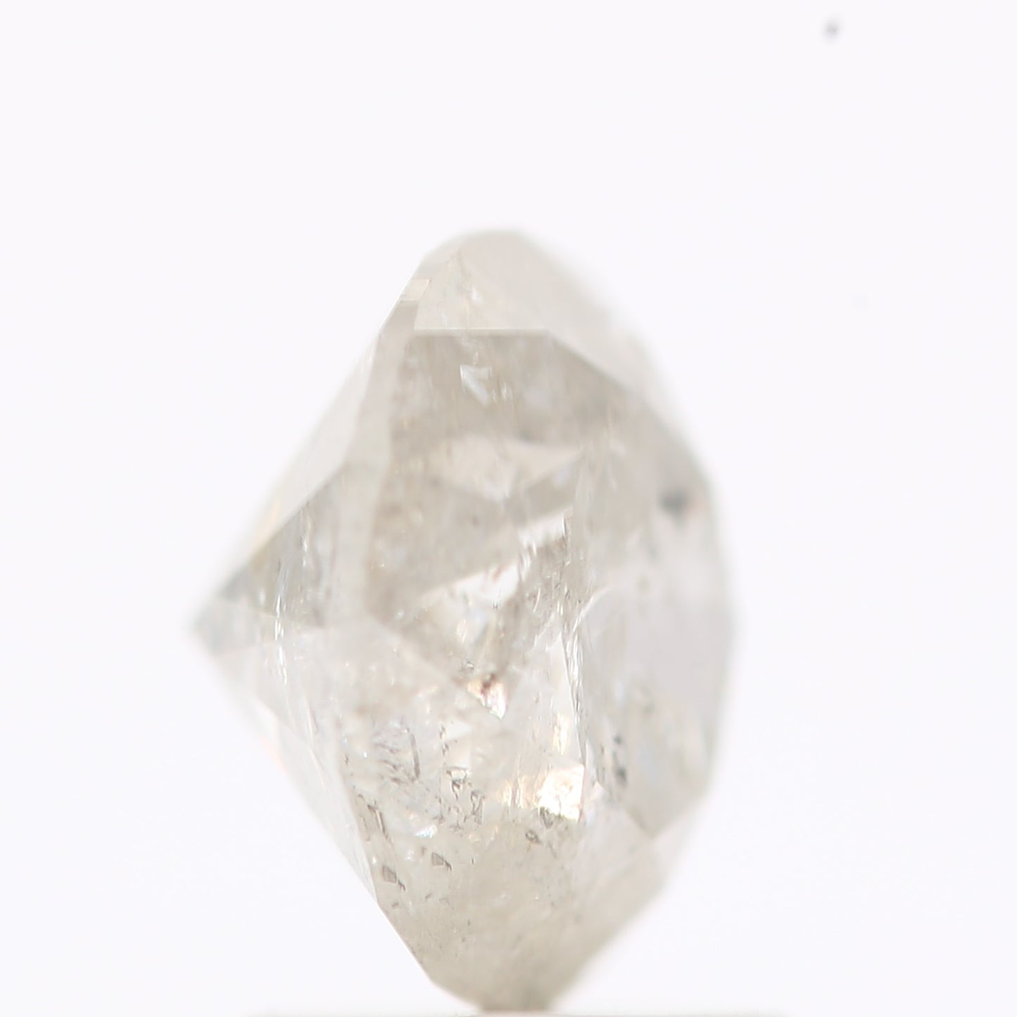 Natural Loose Round Salt And Pepper Diamond Fancy Grey Color 2.00 CT 7.80 X 5.08 MM Round Brilliant Cut Diamond ! Christmas Gift for Her