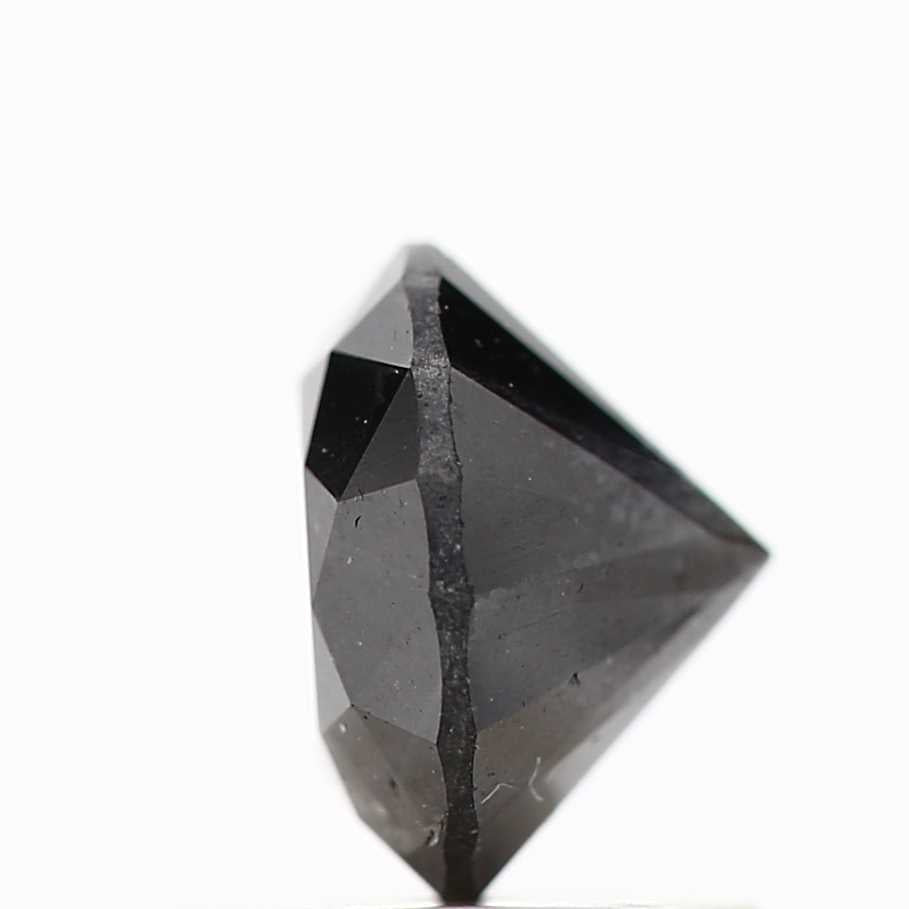 1.08 Carat Fancy Black Round Shape Brilliant Cut Natural Loose Diamond