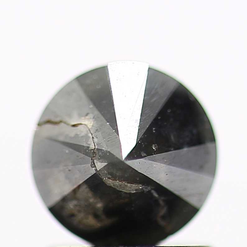 0.99 Carat Fancy Black Round Brilliant Cut Natural Loose Diamond