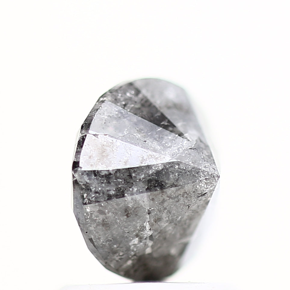 1.30 Carat Salt and Pepper Diamond Gray Round Brilliant Cut Natural Loose Diamond