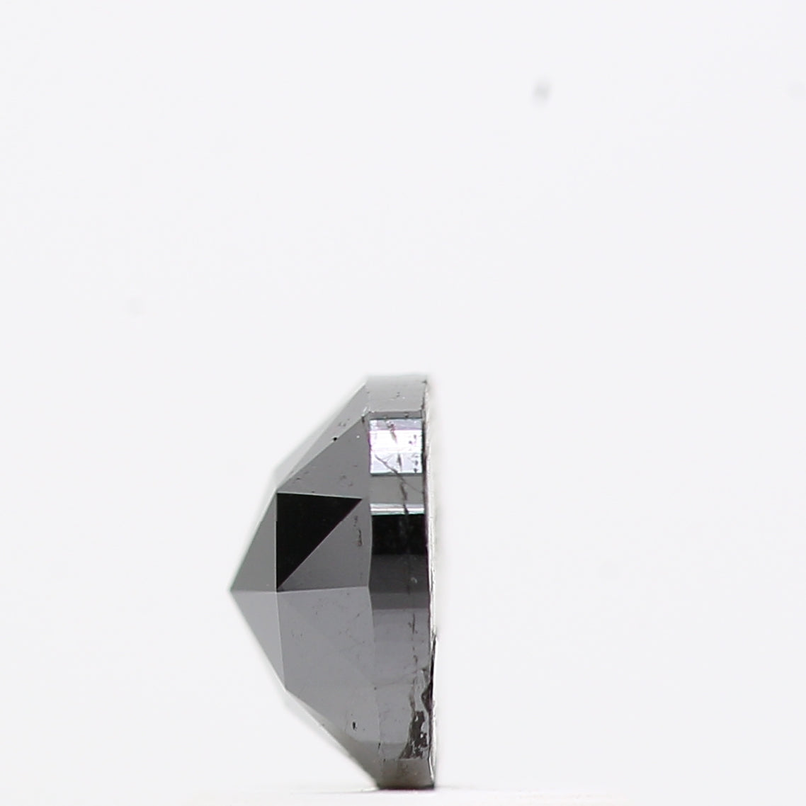 0.74 Ct Natural Black Cushion Single Cut Loose Diamond for Jewelery
