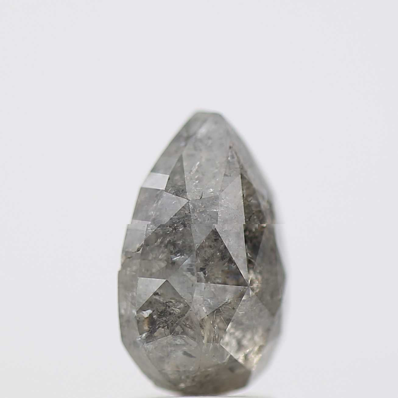 Salt and Pepper Diamond Fancy Gray Color 2.90 CT 10.70 x 6.88 MM Pear Cut Diamond! Natural Loose Diamond ! Christmas Gift for Her