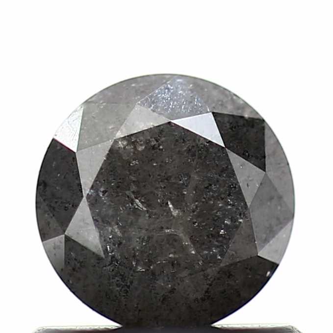 0.60 Carat Salt and Pepper Diamond Gray Round Brilliant Cut Natural Loose Diamond