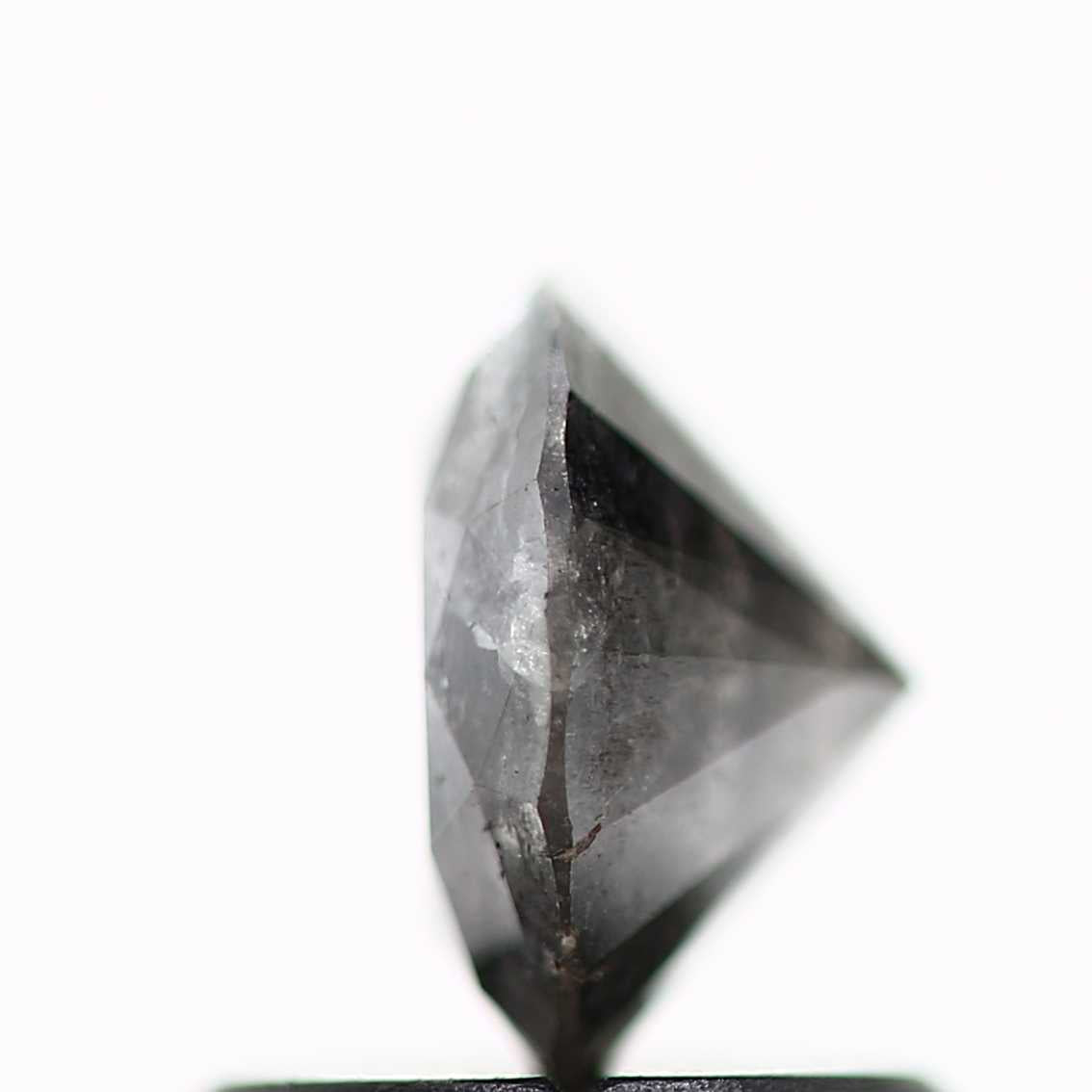 0.94 Carat Salt and Pepper Round Brilliant Cut Natural Loose Diamond