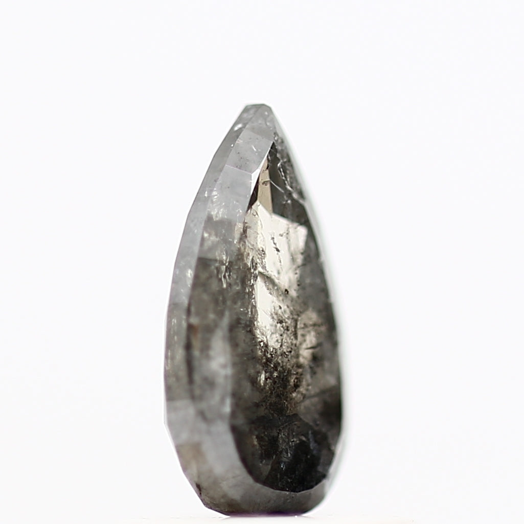 Salt and Pepper Diamond Fancy Gray Color 0.70 CT 7.77 x 4.31 x 2.32 MM Pear Cut Diamond! Natural Loose Diamond ! Christmas Gift for Her